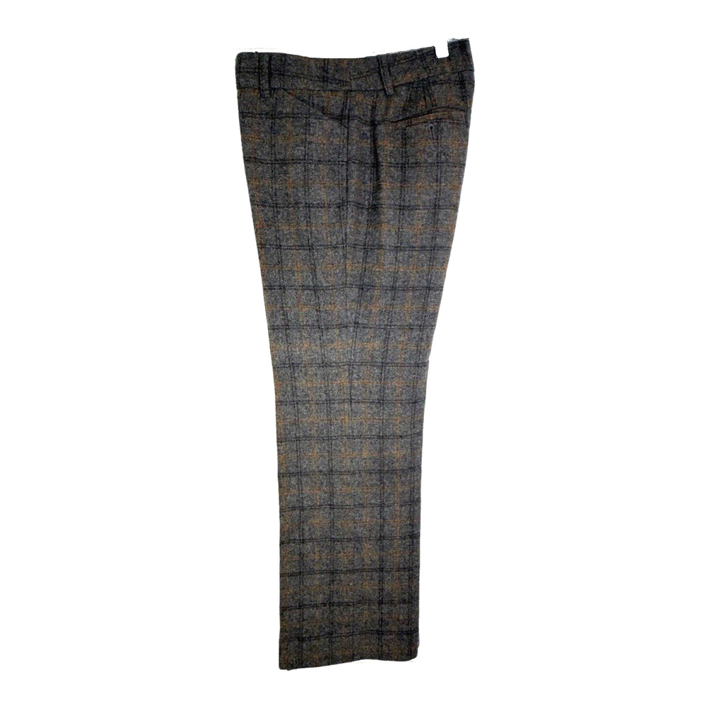 J Crew Cafe Capri Pants Womens 6 100% Wool Plaid Lined Ankle Trousers Grey Check
